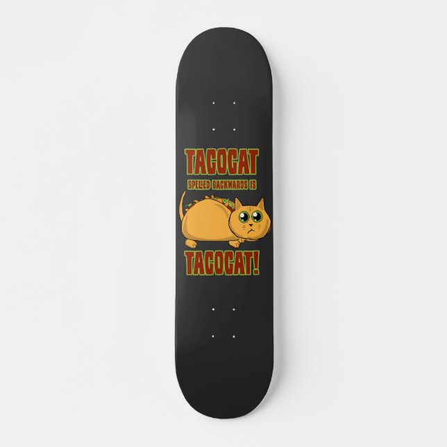 Tacocat-stavade bakåt är..  mini skateboard bräda 18,5 cm (Framsida)