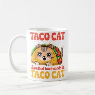 Tacocat stavade baklänges är Tacocat Katt Och Taco Kaffemugg