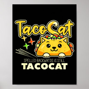 Tacocat stavade baklänges är tacocat rolig taco poster