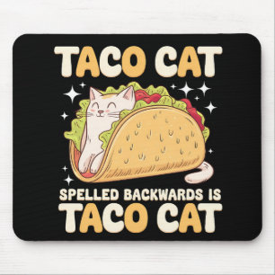 Tacocat stavade baklänges Taco Cat mexikansk Musmatta