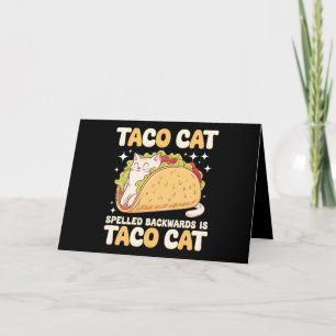Tacocat stavade baklänges Taco Cat mexikansk Tack Kort