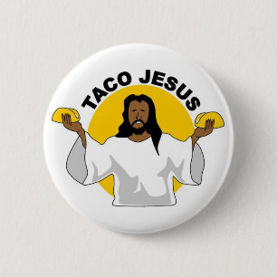 Tacoen Jesus klämmer fast Knapp