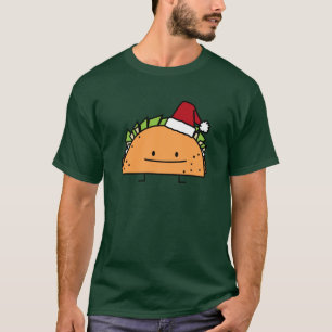 Tacoen som ha på sig Santa hattjul, beskjuter T Shirt