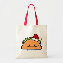 Tacoen som ha på sig Santa hattjul, beskjuter Tygkasse