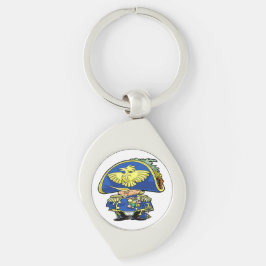 Tacoleon Tinyhand Swirl Silverfärgad Nyckelring