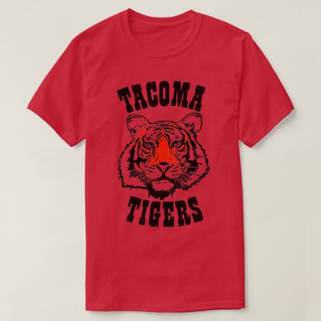 Tacoma Tigers MiLB Team FadedDistress Style1 T Shirt (Design framsida)