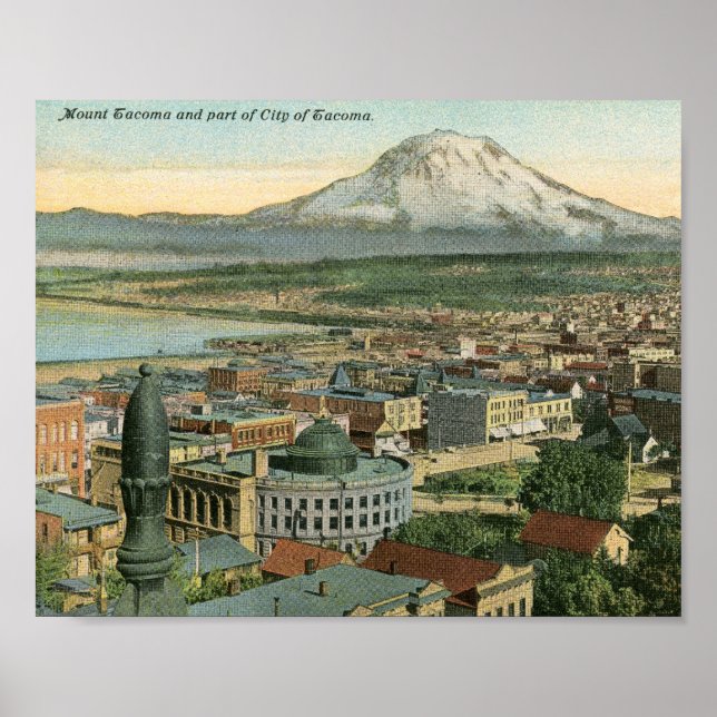  Tacoma, Vintagen Washington 1911 Poster (Framsidan)