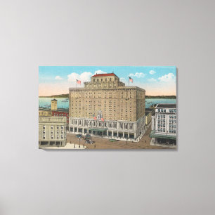 Tacoma WA - beskåda av hotellet Winthrop Canvastryck