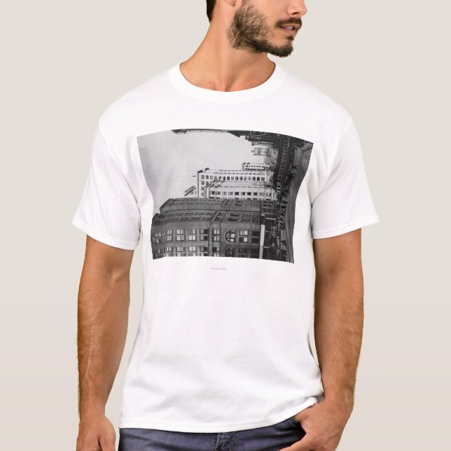 Tacoma WA - i stadens centrum huvudsakliga gator Tee Shirt (Framsida)