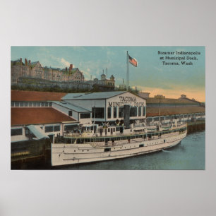 Tacoma, WA - Kommunal vy Poster