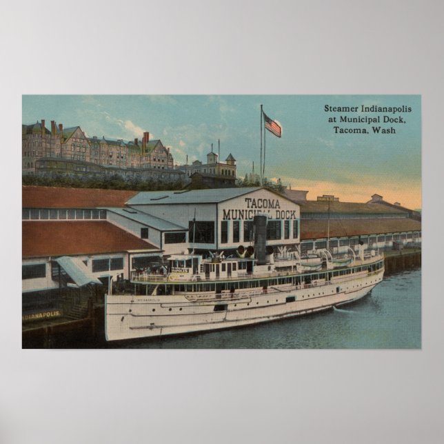 Tacoma, WA - Kommunal vy Poster (Framsidan)