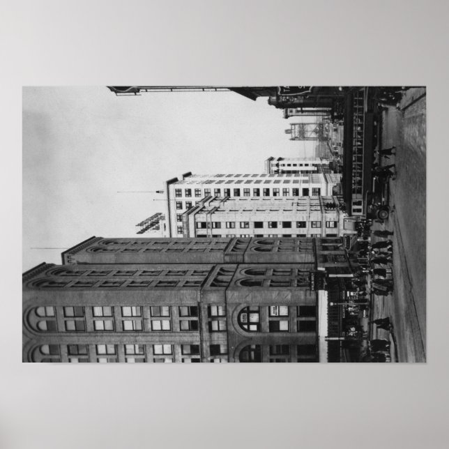 Tacoma, WA - Main Streets View i innerstaden Poster (Framsidan)