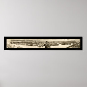 Tacoma, WA Tide Flats Photo 1919 Poster