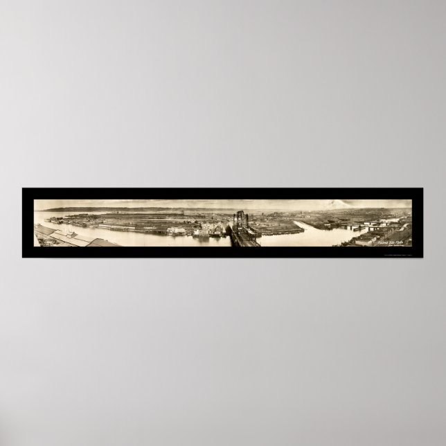 Tacoma, WA Tide Flats Photo 1919 Poster (Framsidan)