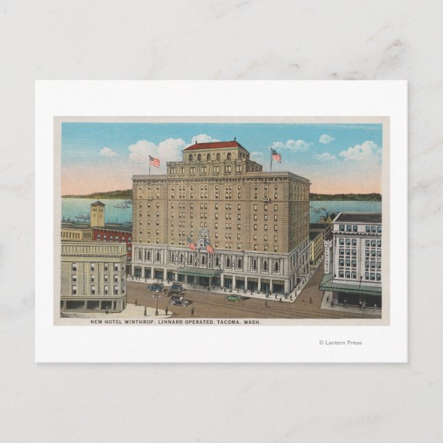 Tacoma, WA - View of Hotel Winthrop Vykort (Framsida)