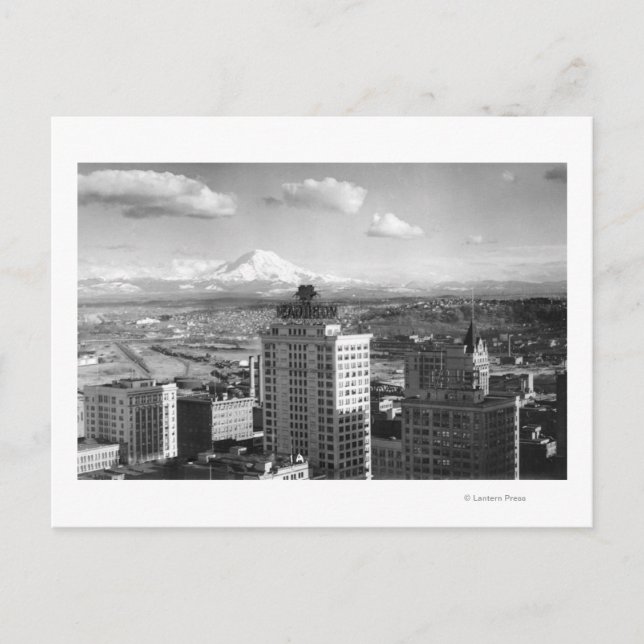 Tacoma, WA View Rainier from Medical Arts Vykort (Framsida)