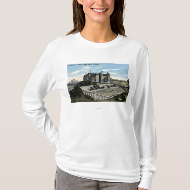 Tacoma Washington - beskåda av högstadiet Tee Shirt (Framsida)