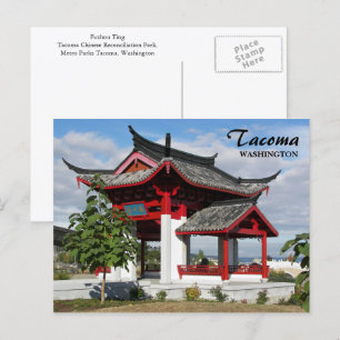 Tacoma, Washington China Pavilion Travel Photo Vykort