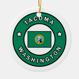 Tacoma Washington Julgransprydnad Keramik