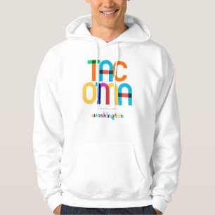 Tacoma Washington Mid Century, Pop Art Hoodie