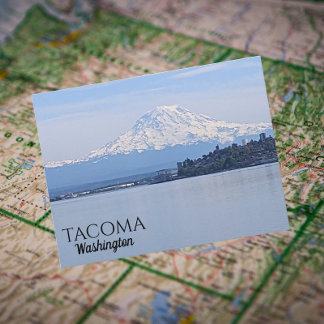 Tacoma, Washington och berget Rainier Travel Vykort