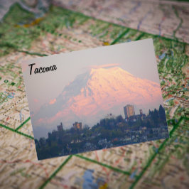 Tacoma, Washington och berget Rainier Travel Vykort