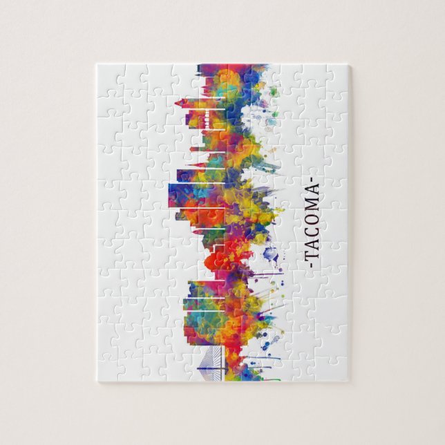 Tacoma Washington Skyline Pussel (Vertikal)
