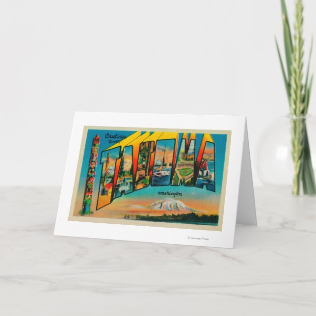 Tacoma Washington - stora brevplatser 2 Kort (Framsida)