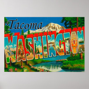 Tacoma Washington - stora brevplatser 2 Poster