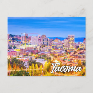 Tacoma, Washington, Sunset Vykort