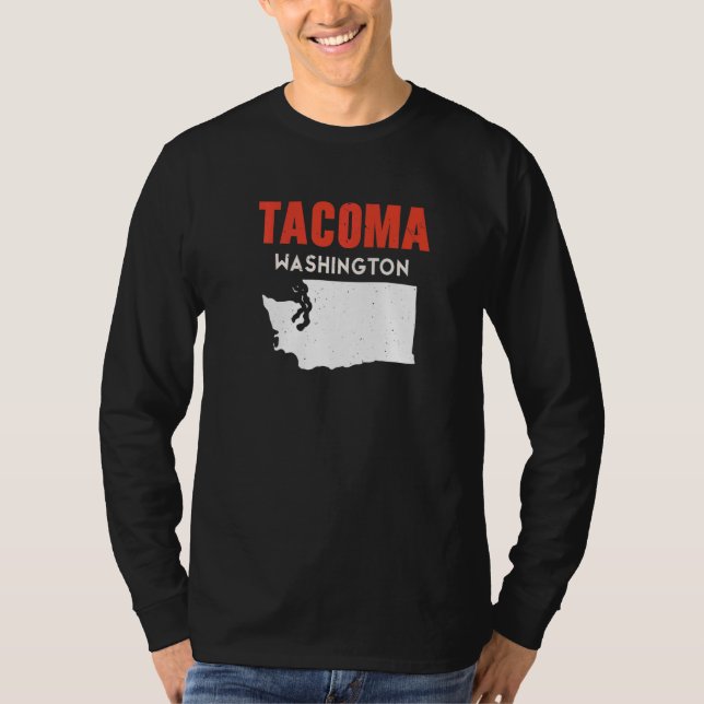 Tacoma Washington USA State America Travel Washing T Shirt (Framsida)