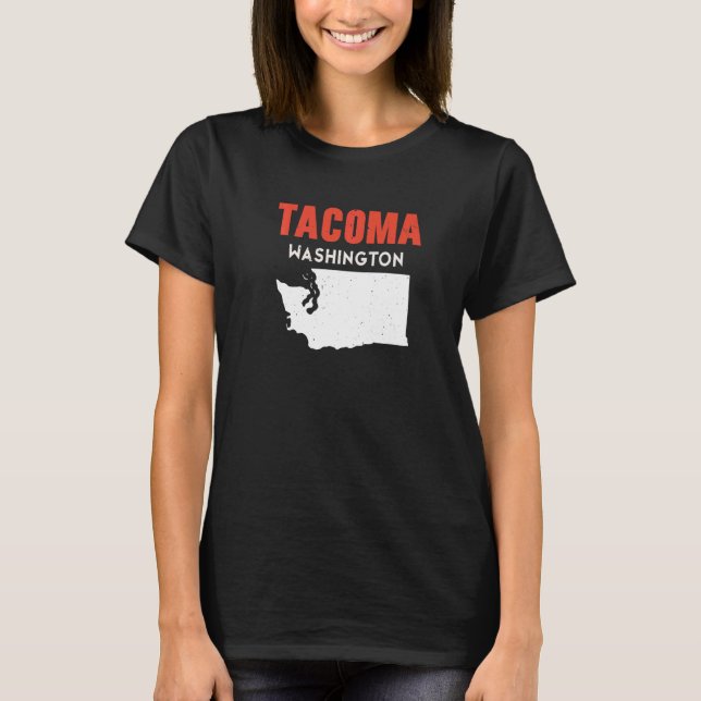 Tacoma Washington USA State America Travel Washing T Shirt (Framsida)