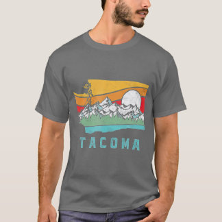 Tacoma Washington utomhus Retro-bergen T Shirt