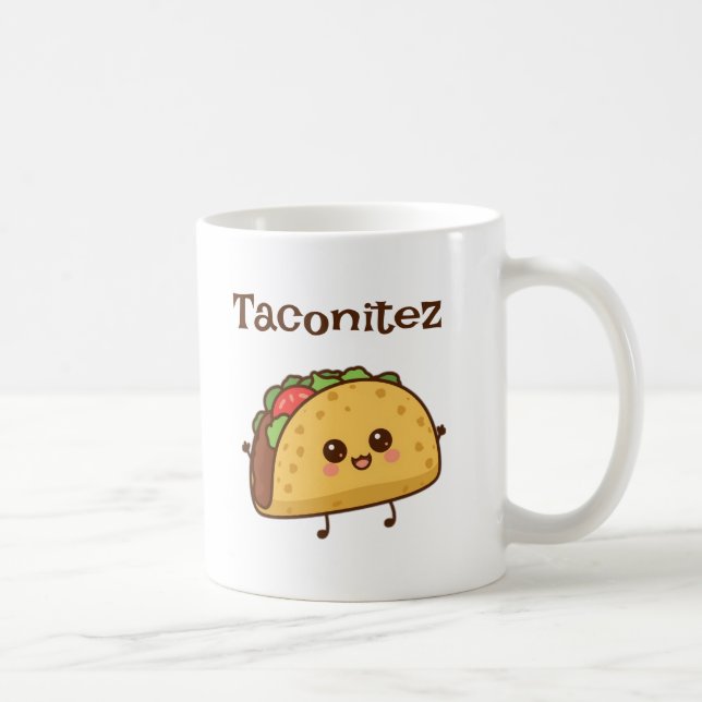 Taconitez Taco Mug – Cute Kawaii Food Cup Kaffemugg (Höger)