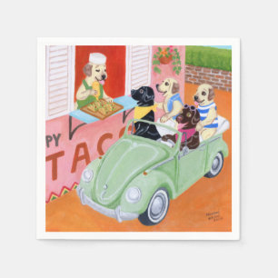 Tacoroligt Labradors Pappersservett