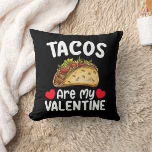Tacos Är Min Alla Hjärtans Dag Rolig Matmatkärlek Kudde