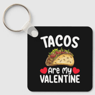 Tacos Är Min Alla Hjärtans Dag Rolig Matmatkärlek Nyckelring