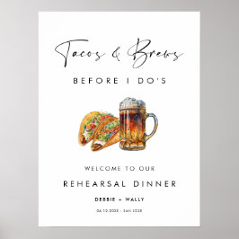 Tacos & Brews innan jag går på repetitionsmiddag Poster