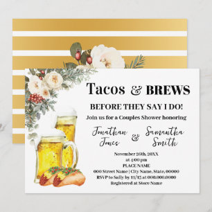 Tacos & Brews Innan Jag Gör Vinterdusch Inbjudningar