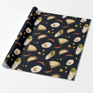 Tacos Burrito Nachos Mexikanska matgift Cute, somm Presentpapper
