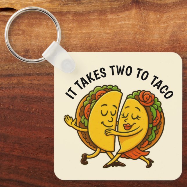 Tacos Dancing Nyckelring (Framsida)