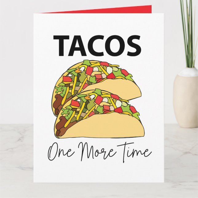 Tacos En Gång Till Mexikansk Mat Taco Kort (Framsida)