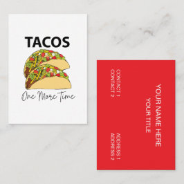 Tacos En gång till Mexikanska livsmedelsTaco Visitkort