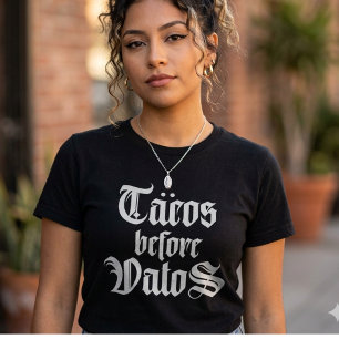 Tacos före killar rolig skjorta t shirt