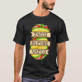 Tacos före Vatos Valentindagen Taco T Shirt