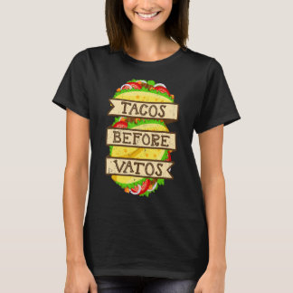 Tacos före Vatos Valentindagen Taco T Shirt