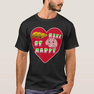 Tacos gör min hjärna glad t shirt