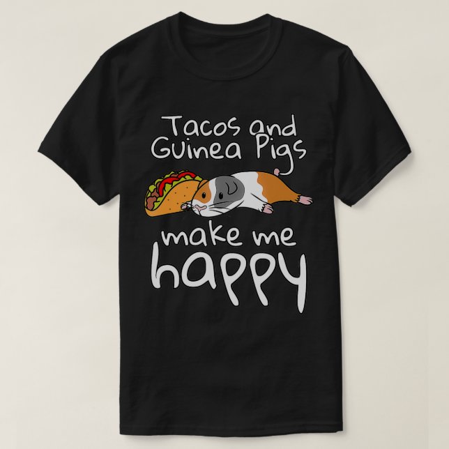 Tacos Guinea Gris Pet T Shirt (Design framsida)