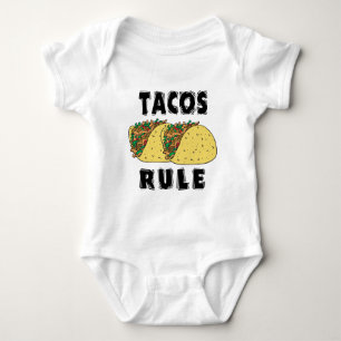 Tacos härskar babyen tee
