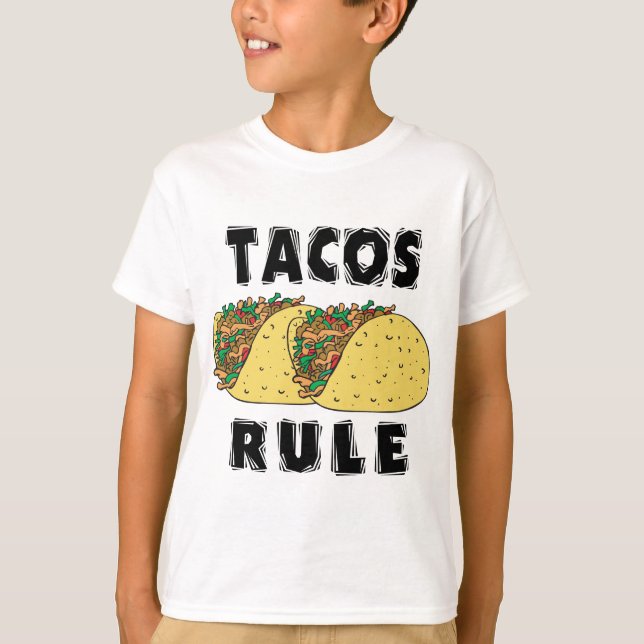 Tacos härskar ungeT-tröja Tee Shirt (Framsida)